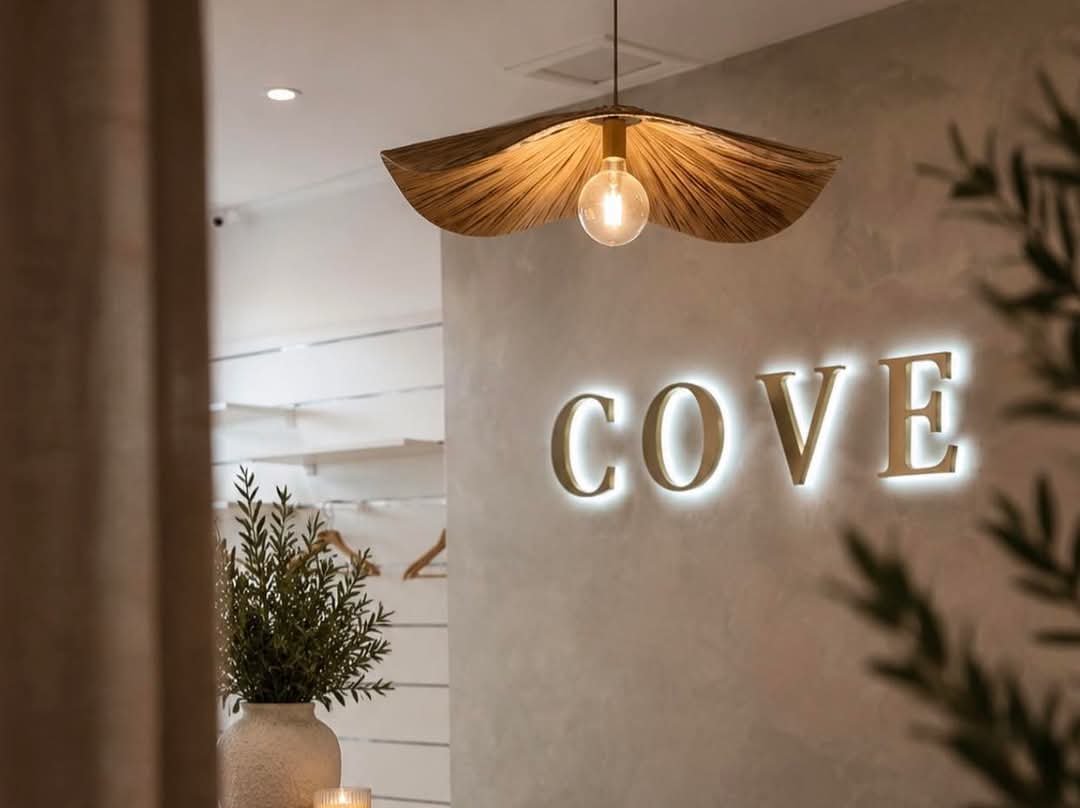 Warm White Architectural Halo-Lit Storefront Signage