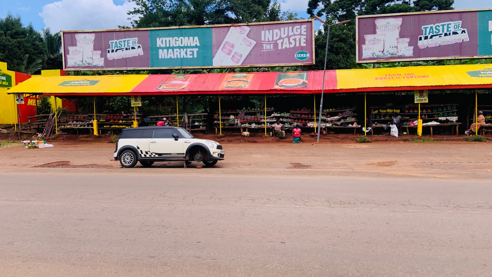 Commercial Market Wall Branding & Outdoor Advertising –  Market, Jinja Road, Uganda
